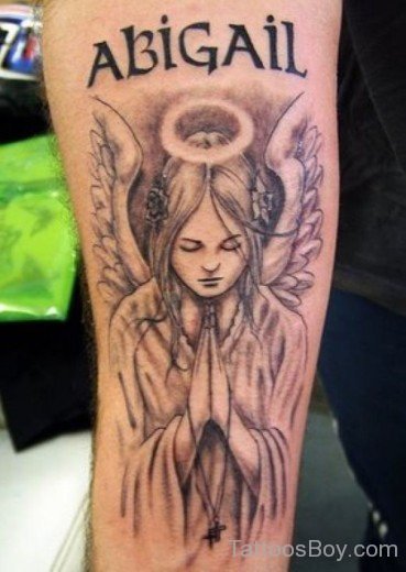 Awesome Memorial Angel Tattoo On Wrist-TB1006