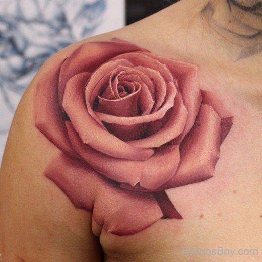 Awesome Rose Tattoo Design-TB12008