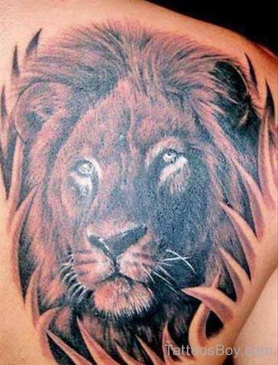 Awful Lion face Tattoo-TB1013
