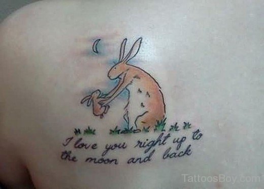 Baby And Mother Rabbit Tattoo-TB113
