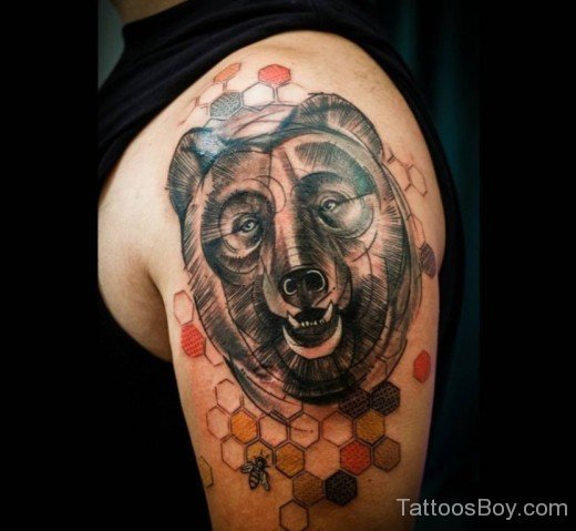 Bear Face Tattoo-TB110