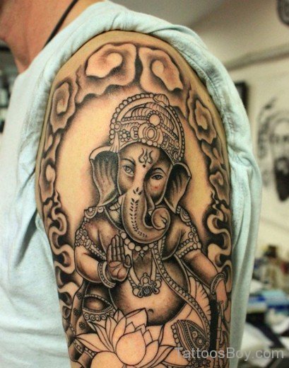 Beautiful Ganesha Tattoo Design-TB1014