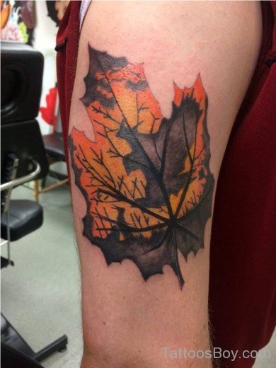 Beautiful Leaf Tattoo Design-TB1023
