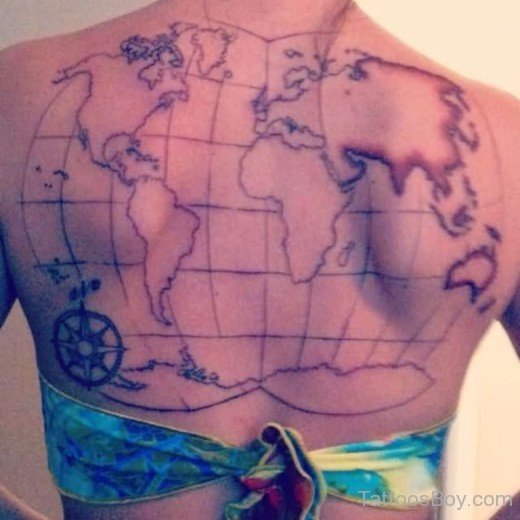 Beautiful Map Tattoo