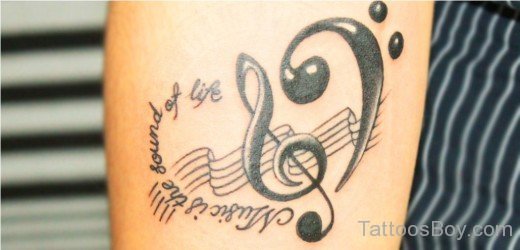 Beautiful Music Notes Tattoo- TB1011