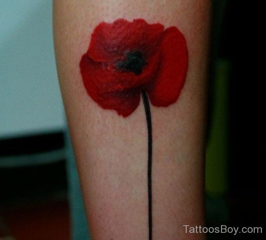 Beautiful Poppy Tattoo-TB1011