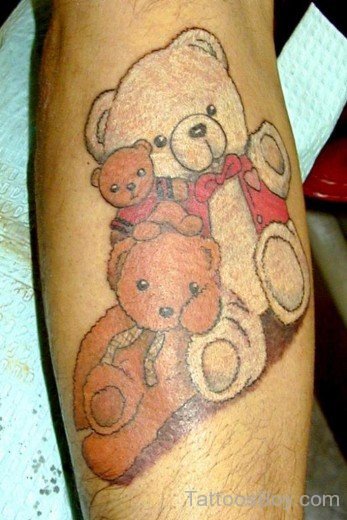 Beautiful Teddy Bear Tattoo-TB1015