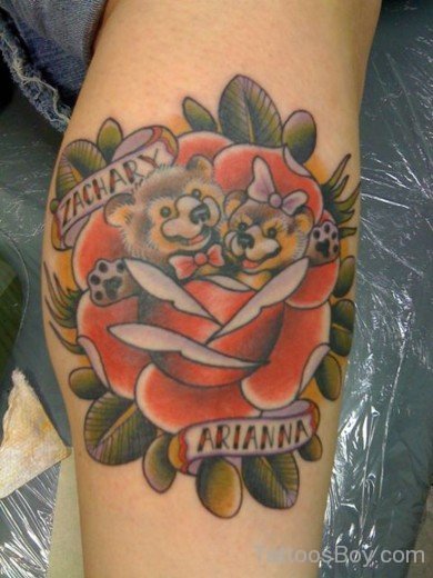 Beautiful Teddy Bear Tattoos-TB112