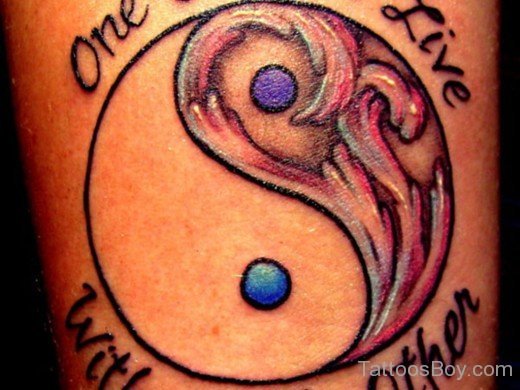 Beautiful Yin Yang Tattoo 2-TB1213