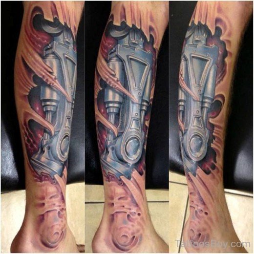 Bio Tattoo On Leg