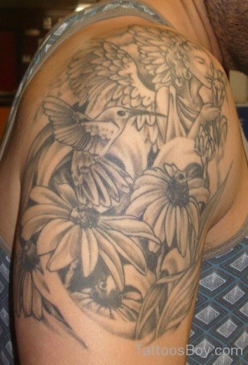 Bird And Flower Tattoo-TB1011