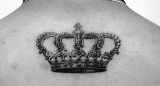 Black And White Crown Tattoo-TB1017