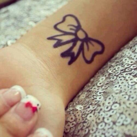 Black Bow Tattoo