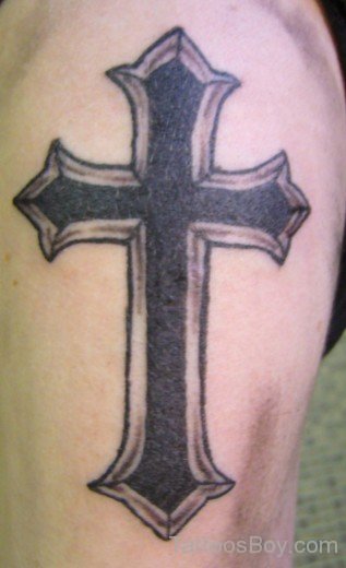 Black Cross Tattoo Design