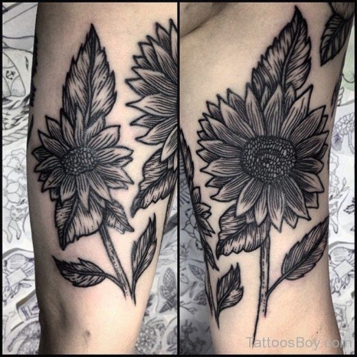 Black Flower Tattoo