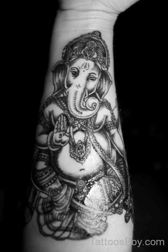 Black Ganesha Tattoo-TB1021