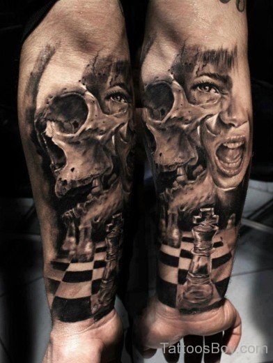 Black  Horror Tattoo-TB1008