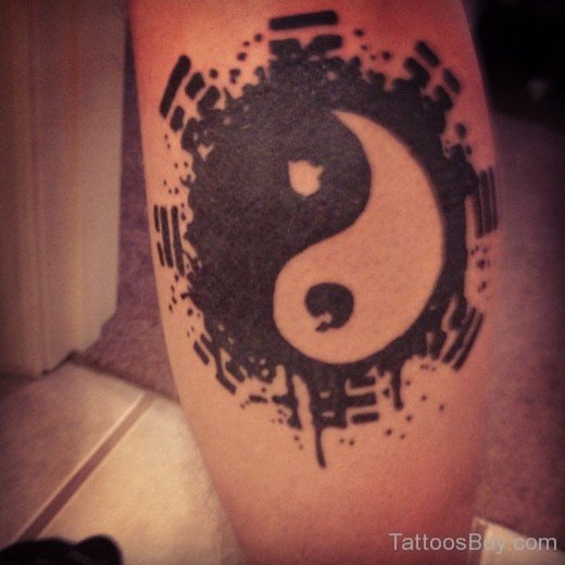 Black Ink Yin Yang Tattoo-TB1219