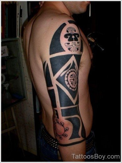 Black Maori Tribal Tattoo 3-TB1032