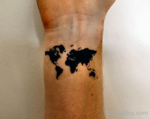 Black Map Tattoo
