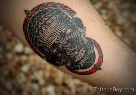 Black Mask Tattoo Design-TB105