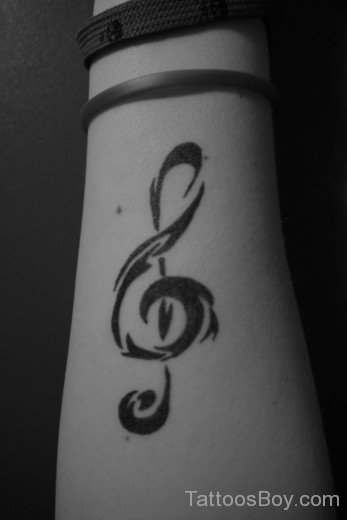 Black Music Notes Tatto