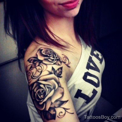 Black Rose Tattoo Design 6-TB12018