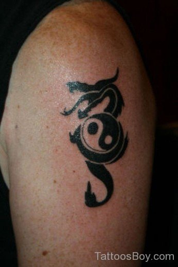 Black Yin Yang Tattoo-TB1220