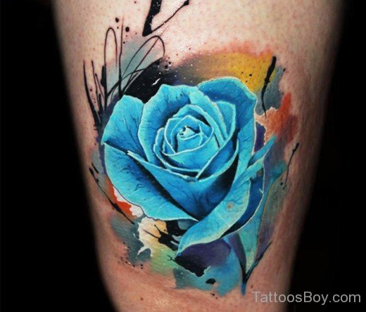 Blue Rose Tattoo Design