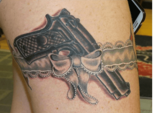 Bow And Gun Tattoo-TB1023