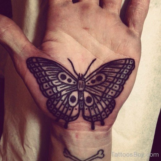 Butterfly Tattoo Design On Palm-TB1408