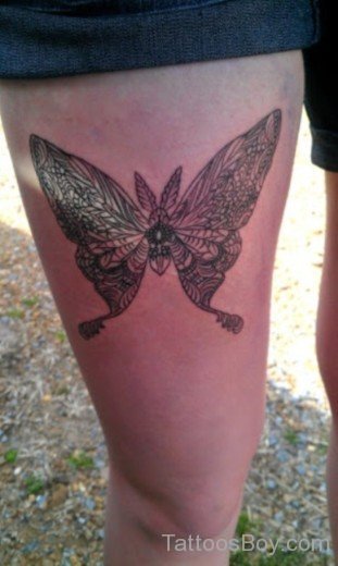 Butterfly Tattoo Design On Thigh-TB1025