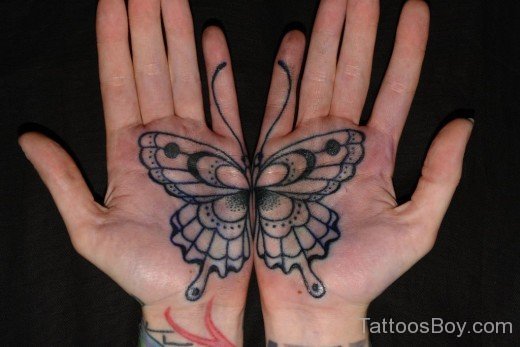 Butterfly Tattoo On Palm