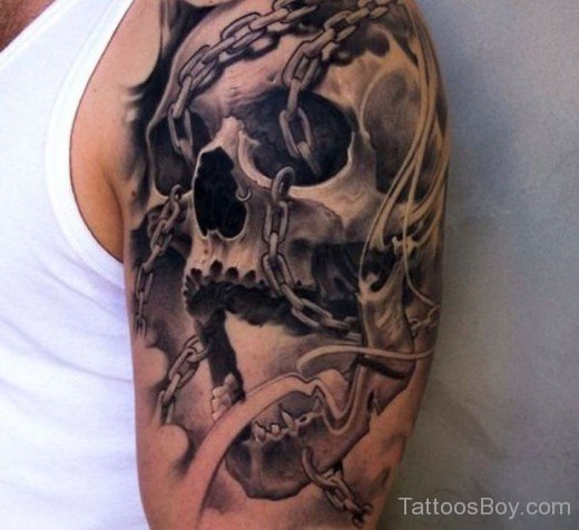 Chain And Skull Tattoo-TB1014