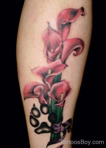 Colored Calla Lilies Tattoo-TB117