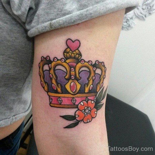 Colored Crown Tattoo