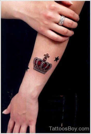Colored Crown Tattoo