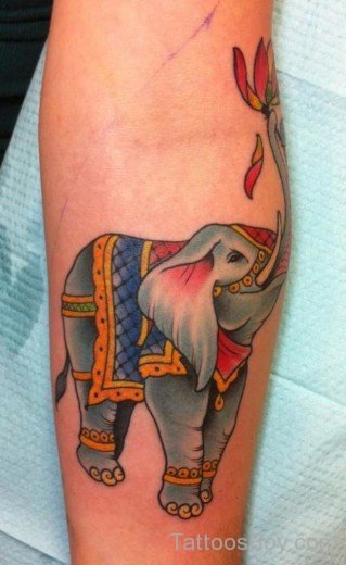 Colored Elephant Tattoo-TB1026