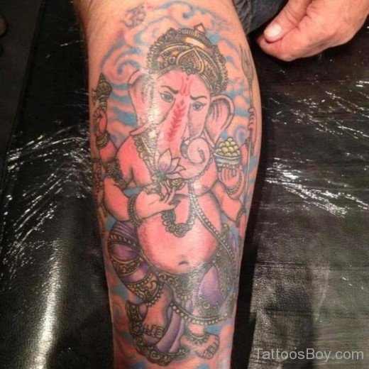 Colored Ganesha Tattoo Design-TB1027