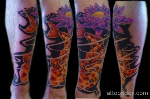 Colored Leg Tattoo 