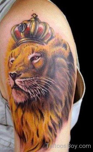 Colored Lion Tattoo Design-TB1020