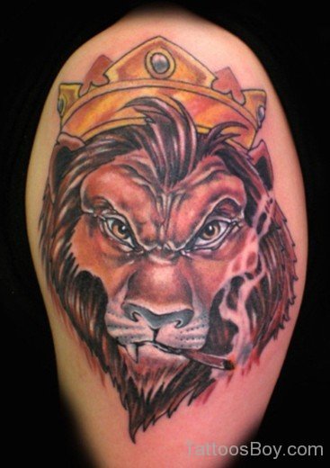 Colored Lion Tattoo