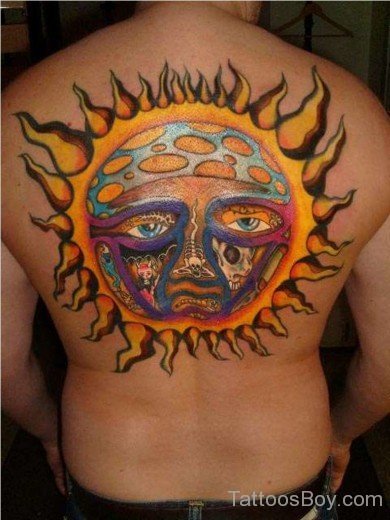 Colored Sun Tattoo-TB1020