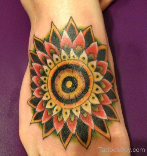 Colored Sunflower Tattoo-TB1221