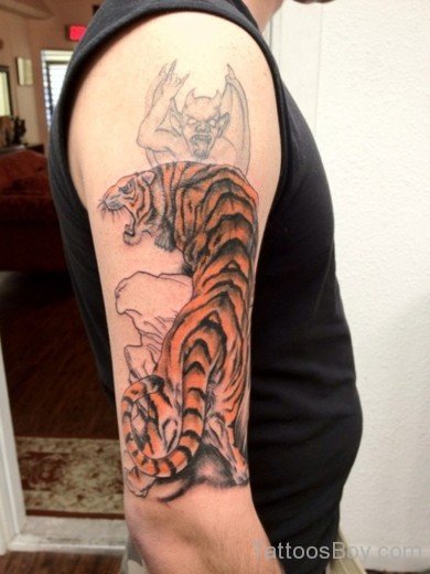 Colored Tiger Tattoo