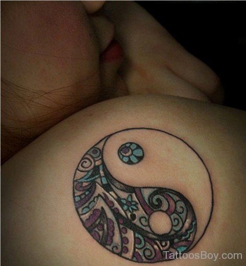 Colored Yin Yang Tattoo