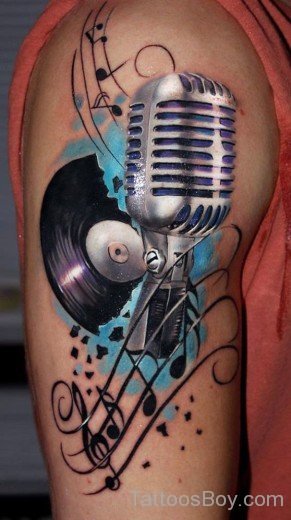 Coloreful Music Tattoo