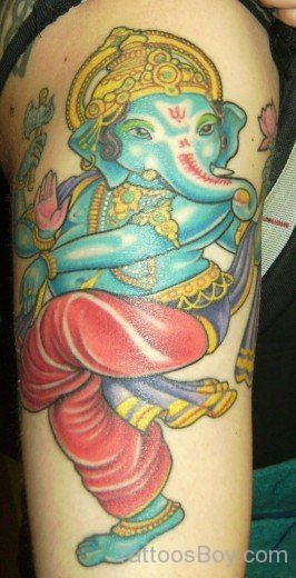 Colorful Ganesha Tattoo-TB1030