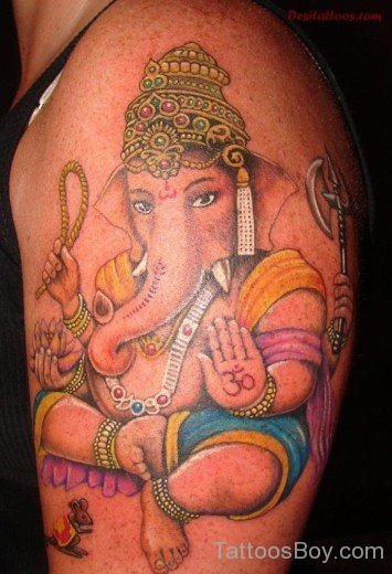 Colorful Ganesha Tattoo-TB117