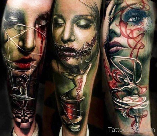 Colorful Horror Tattoo-TB1016